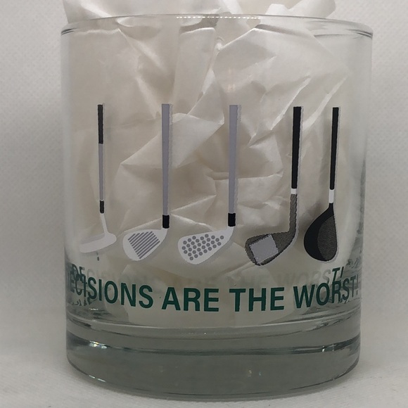 Golf Whiskey Glass Cocktail Old Fashioned 🥃 Great Unique Golf Gifts For Drinker - Picture 4 of 5